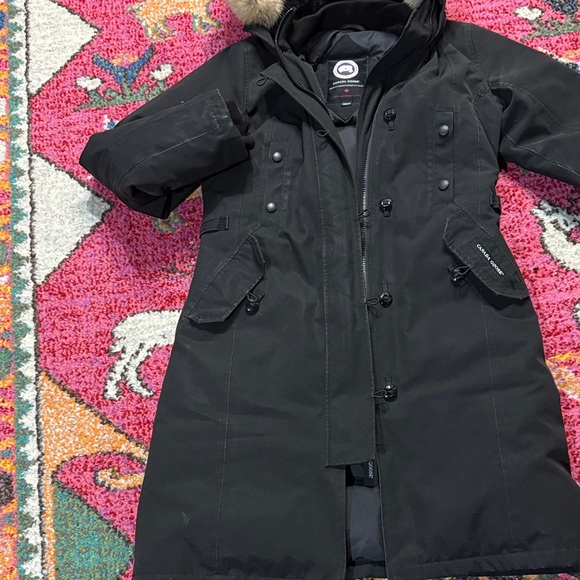 Canada Goose Kensington Parka with coyote fur Hood size XXS - Picture 9 of 16